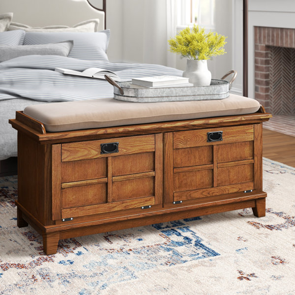 Three Posts Ferryhill Solid Wood Storage Bench & Reviews